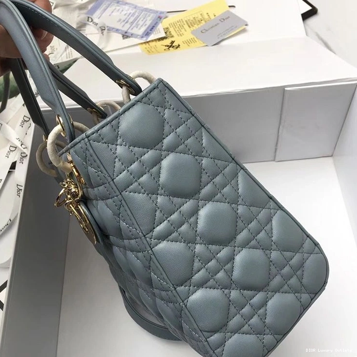Cheap Blue Medium Gold Bag Sky Dior Cannage Lambskin Lady 0809 Luxury